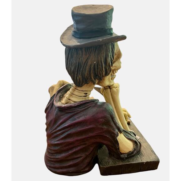 RARE FIND '97 Skulpture by David Wang Skeleton Gambler Gun Dice Zombie Halloween - Picture 7 of 13